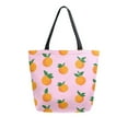 thumbnail image 1 of FORMRS Womens Canvas Tote Bag with Zipper Inner Pocket Shoulder Handbag, Cartoon Oranges, 1 of 7