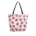 thumbnail image 1 of FORMRS Womens Canvas Tote Bag with Zipper Inner Pocket Shoulder Handbag, Cherries Pattern, 1 of 7