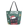 thumbnail image 1 of FORMRS Womens Canvas Tote Bag with Zipper Inner Pocket Shoulder Handbag, Christmas Cat, 1 of 7