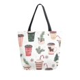 thumbnail image 1 of FORMRS Womens Canvas Tote Bag with Zipper Inner Pocket Shoulder Handbag, Christmas Cups, 1 of 7