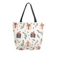 thumbnail image 1 of FORMRS Womens Canvas Tote Bag with Zipper Inner Pocket Shoulder Handbag, Christmas Gift Pattern, 1 of 7