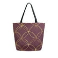 thumbnail image 1 of FORMRS Womens Canvas Tote Bag with Zipper Inner Pocket Shoulder Handbag, Circular Gold Pattern, 1 of 7