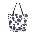 thumbnail image 1 of FORMRS Womens Canvas Tote Bag with Zipper Inner Pocket Shoulder Handbag, Cow Spots, 1 of 7