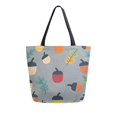 thumbnail image 1 of FORMRS Womens Canvas Tote Bag with Zipper Inner Pocket Shoulder Handbag, Cute Acorns Pattern, 1 of 7