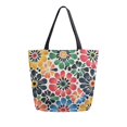 thumbnail image 1 of FORMRS Womens Canvas Tote Bag with Zipper Inner Pocket Shoulder Handbag, Dark Floral, 1 of 7
