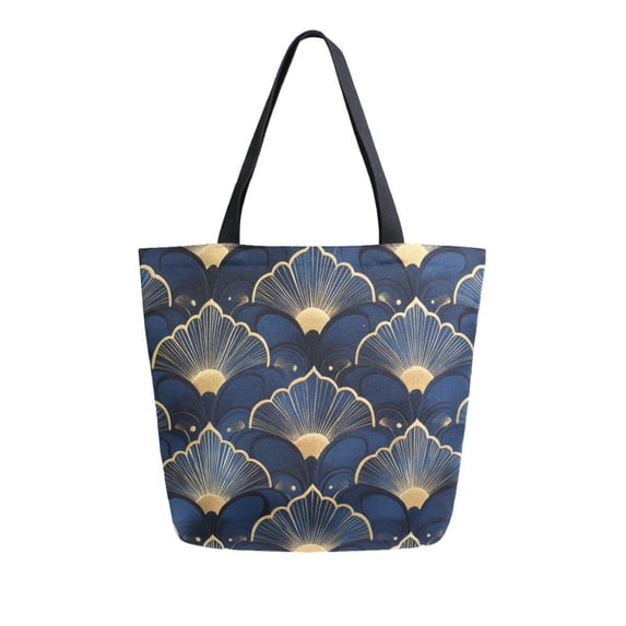 FORMRS Womens Canvas Tote Bag with Zipper Inner Pocket Shoulder Handbag, Elegance Art Pattern