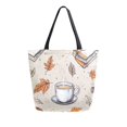 thumbnail image 1 of FORMRS Womens Canvas Tote Bag with Zipper Inner Pocket Shoulder Handbag, Fall Coffee, 1 of 7