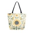 thumbnail image 1 of FORMRS Womens Canvas Tote Bag with Zipper Inner Pocket Shoulder Handbag, Floral Birds Pattern, 1 of 7