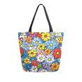 thumbnail image 1 of FORMRS Womens Canvas Tote Bag with Zipper Inner Pocket Shoulder Handbag, Floral Fiesta, 1 of 7