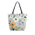 thumbnail image 1 of FORMRS Womens Canvas Tote Bag with Zipper Inner Pocket Shoulder Handbag, Floral Pattern, 1 of 7