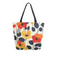 thumbnail image 1 of FORMRS Womens Canvas Tote Bag with Zipper Inner Pocket Shoulder Handbag, Floral Pattern, 1 of 7