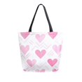 thumbnail image 1 of FORMRS Womens Canvas Tote Bag with Zipper Inner Pocket Shoulder Handbag, Geometric Love, 1 of 7