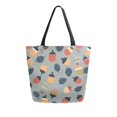 thumbnail image 1 of FORMRS Womens Canvas Tote Bag with Zipper Inner Pocket Shoulder Handbag, Gray Acorns Pattern, 1 of 7