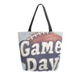 thumbnail image 1 of FORMRS Womens Canvas Tote Bag with Zipper Inner Pocket Shoulder Handbag, Gray Game Day, 1 of 7