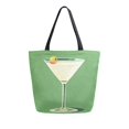 thumbnail image 1 of FORMRS Womens Canvas Tote Bag with Zipper Inner Pocket Shoulder Handbag, Green Lemon Juice, 1 of 7