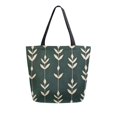 thumbnail image 1 of FORMRS Womens Canvas Tote Bag with Zipper Inner Pocket Shoulder Handbag, Green Plants, 1 of 7