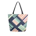 thumbnail image 1 of FORMRS Womens Canvas Tote Bag with Zipper Inner Pocket Shoulder Handbag, Isometric Pink, 1 of 7