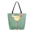 thumbnail image 1 of FORMRS Womens Canvas Tote Bag with Zipper Inner Pocket Shoulder Handbag, Lemon Glass, 1 of 7