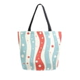 thumbnail image 1 of FORMRS Womens Canvas Tote Bag with Zipper Inner Pocket Shoulder Handbag, Light Blue Pattern, 1 of 7