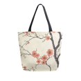 thumbnail image 1 of FORMRS Womens Canvas Tote Bag with Zipper Inner Pocket Shoulder Handbag, Light Red Flowers, 1 of 7