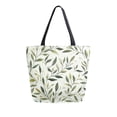 thumbnail image 1 of FORMRS Womens Canvas Tote Bag with Zipper Inner Pocket Shoulder Handbag, Lush Greenery, 1 of 7