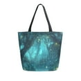 thumbnail image 1 of FORMRS Womens Canvas Tote Bag with Zipper Inner Pocket Shoulder Handbag, Magical Forest, 1 of 7