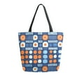 thumbnail image 1 of FORMRS Womens Canvas Tote Bag with Zipper Inner Pocket Shoulder Handbag, Modern Color Circle, 1 of 7