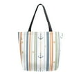 thumbnail image 1 of FORMRS Womens Canvas Tote Bag with Zipper Inner Pocket Shoulder Handbag, Nautical Pattern, 1 of 7