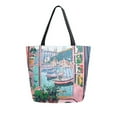 thumbnail image 1 of FORMRS Womens Canvas Tote Bag with Zipper Inner Pocket Shoulder Handbag, Pink Door, 1 of 7