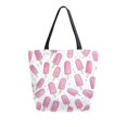 thumbnail image 1 of FORMRS Womens Canvas Tote Bag with Zipper Inner Pocket Shoulder Handbag, Pink Popsicle Pattern, 1 of 7