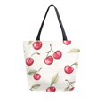 thumbnail image 1 of FORMRS Womens Canvas Tote Bag with Zipper Inner Pocket Shoulder Handbag, Red Cherry, 1 of 7
