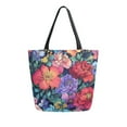 thumbnail image 1 of FORMRS Womens Canvas Tote Bag with Zipper Inner Pocket Shoulder Handbag, Serene Floral Pattern, 1 of 7
