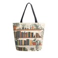 thumbnail image 1 of FORMRS Womens Canvas Tote Bag with Zipper Inner Pocket Shoulder Handbag, Shelf Plants, 1 of 7