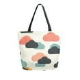 thumbnail image 1 of FORMRS Womens Canvas Tote Bag with Zipper Inner Pocket Shoulder Handbag, Simple Clouds, 1 of 7