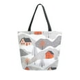 thumbnail image 1 of FORMRS Womens Canvas Tote Bag with Zipper Inner Pocket Shoulder Handbag, Snow Cartoon Houses, 1 of 7