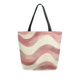 thumbnail image 1 of FORMRS Womens Canvas Tote Bag with Zipper Inner Pocket Shoulder Handbag, Soft Pink Pattern, 1 of 7