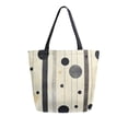 thumbnail image 1 of FORMRS Womens Canvas Tote Bag with Zipper Inner Pocket Shoulder Handbag, Stripes Pattern, 1 of 7