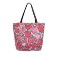 thumbnail image 1 of FORMRS Womens Canvas Tote Bag with Zipper Inner Pocket Shoulder Handbag, Sweet Strawberry, 1 of 7