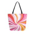 thumbnail image 1 of FORMRS Womens Canvas Tote Bag with Zipper Inner Pocket Shoulder Handbag, Swirling Lines, 1 of 7