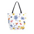 thumbnail image 1 of FORMRS Womens Canvas Tote Bag with Zipper Inner Pocket Shoulder Handbag, Tropical Rhythm, 1 of 7