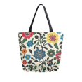 thumbnail image 1 of FORMRS Womens Canvas Tote Bag with Zipper Inner Pocket Shoulder Handbag, Vibrant Floral, 1 of 7
