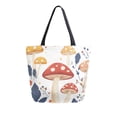 thumbnail image 1 of FORMRS Womens Canvas Tote Bag with Zipper Inner Pocket Shoulder Handbag, White Mushroom, 1 of 7