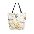 thumbnail image 1 of FORMRS Womens Canvas Tote Bag with Zipper Inner Pocket Shoulder Handbag, White Rabbits, 1 of 7