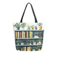 thumbnail image 1 of FORMRS Womens Canvas Tote Bag with Zipper Inner Pocket Shoulder Handbag, White Shelf, 1 of 7