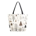 thumbnail image 1 of FORMRS Womens Canvas Tote Bag with Zipper Inner Pocket Shoulder Handbag, Winter Forest, 1 of 7