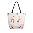 thumbnail image 1 of FORMRS Womens Canvas Tote Bag with Zipper Inner Pocket Shoulder Handbag, Winter Geese, 1 of 7