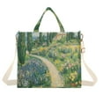 thumbnail image 1 of FORMRS Womens Corduroy Tote Bag Crossbody Shoulder Handbag with Pocket, Art Garden Scene, 1 of 7