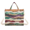 thumbnail image 1 of FORMRS Womens Corduroy Tote Bag Crossbody Shoulder Handbag with Pocket, Artistic Desert Waves, 1 of 7