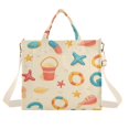 thumbnail image 1 of FORMRS Womens Corduroy Tote Bag Crossbody Shoulder Handbag with Pocket, Beach Pattern, 1 of 7