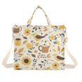 thumbnail image 1 of FORMRS Womens Corduroy Tote Bag Crossbody Shoulder Handbag with Pocket, Beige Birds Floral, 1 of 7